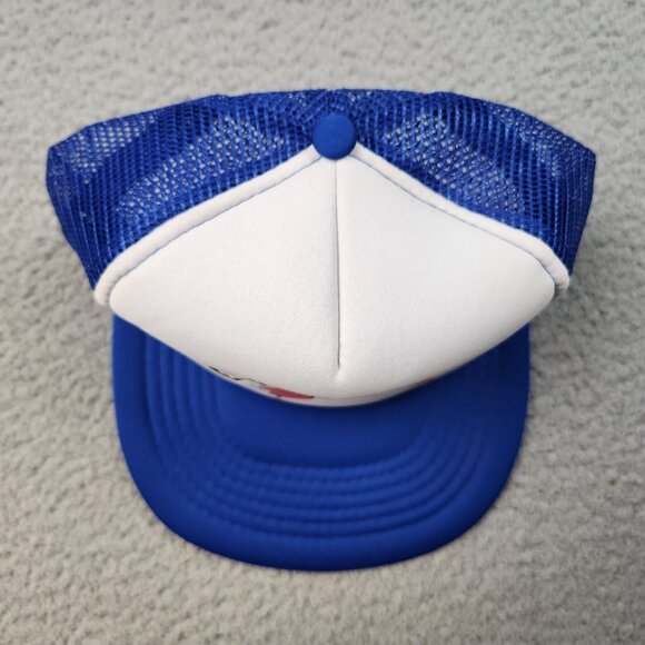 Vintage Trucker Hat Snapback Cap Niagra Falls Canadian Flag Foam Blue White Mesh - Picture 2 of 9